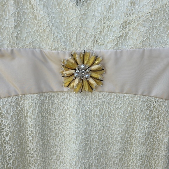 Xeniya Cocktail Dress Lace Crochet Super Feminine Tea Party Summer  Bridal Sz 0 - Picture 3 of 6